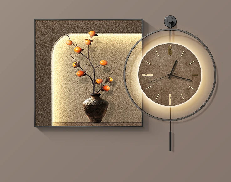 large size wall clock classic design modern metal - vue 10 sur 11