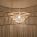 Handmade nordic style rattan pendant light wabi sabi design