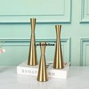 Set of 3 modern iron candle holders for festive decoration