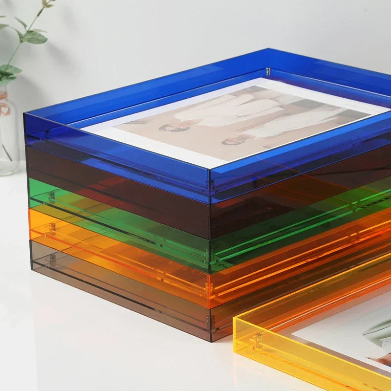 Acrylic photo frame ins style transparent wall table decoration