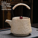 Retro Japanese kungfu ceramic textured tea set