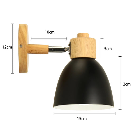 Nordic wooden LED wall light modern home decor - vue 18 sur 23