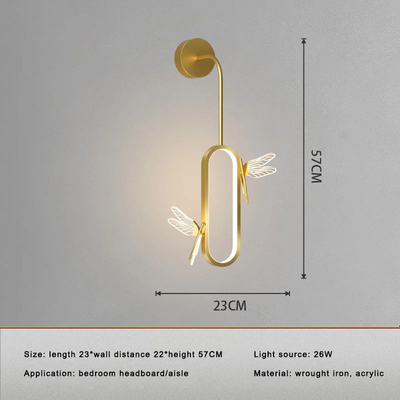 Nordic design butterfly LED wall light for interior decoration - vue 8 sur 8