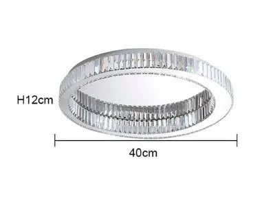 Modern crystal circular ceiling light for interior decoration - vue 15 sur 15