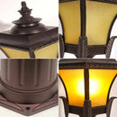 Retro outdoor garden lamp post in rustproof aluminium, waterproof