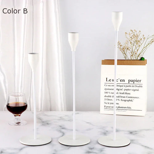 Luxury metal candle holders for weddings and elegant decor - vue 11 sur 11