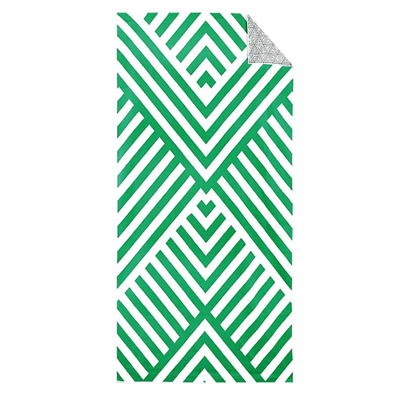 Compact quick-dry floral beach towel