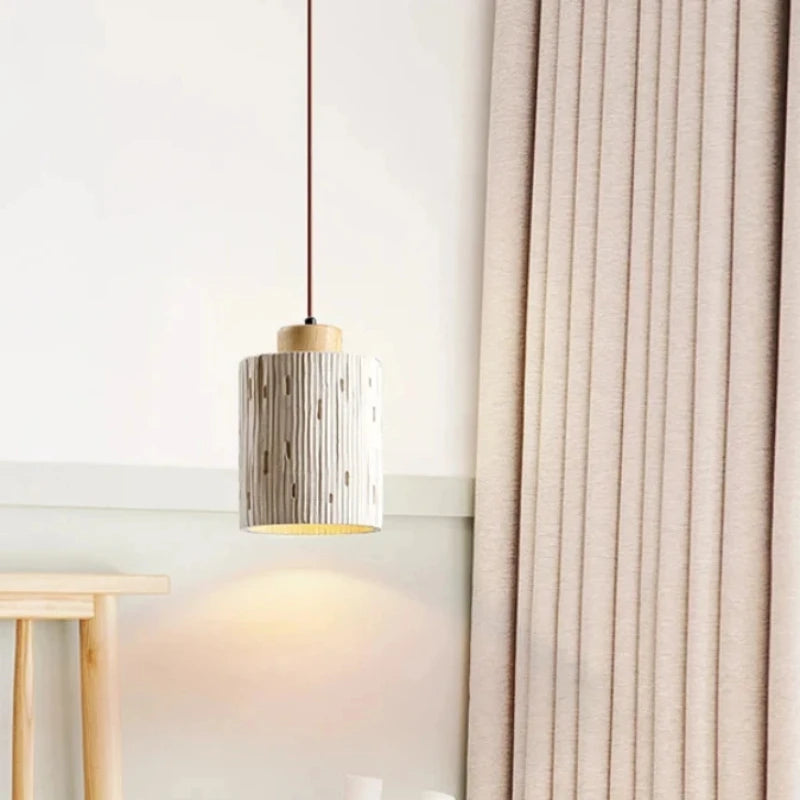 Modern nordic style cement LED pendant light for interior decor