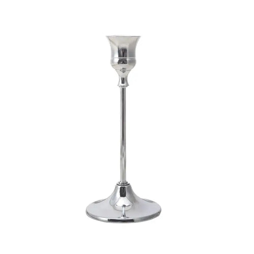 Brass gold candlestick set for festive decorations - vue 13 sur 26