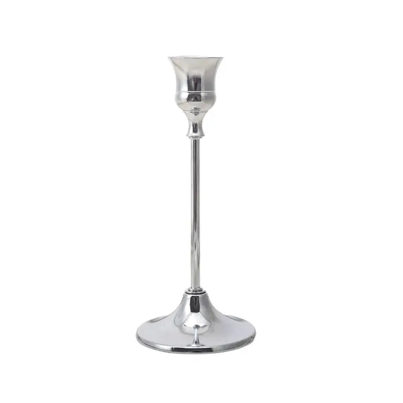 Brass gold candlestick set for festive decorations - vue 13 sur 26