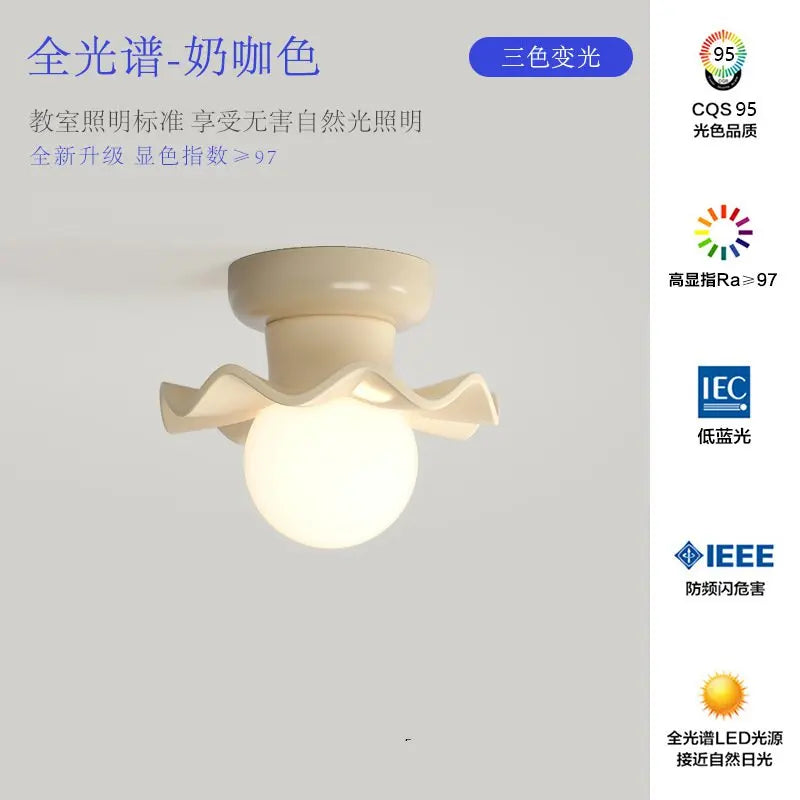 Nordic flower pendant light for children and decorations - vue 12 sur 16