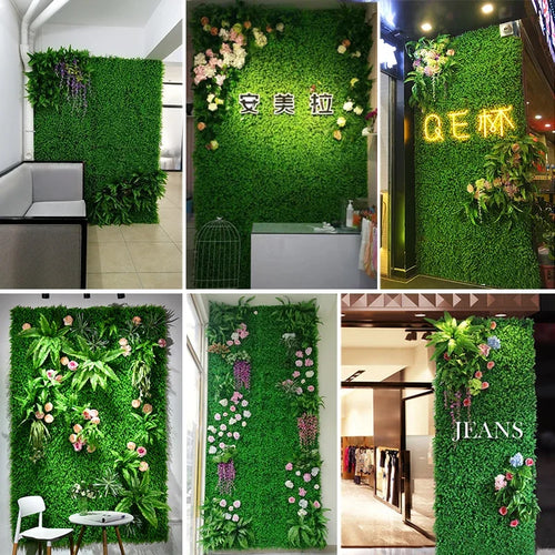Artificial grass wall decoration for events and parties - vue 7 sur 21