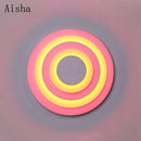 Decorative medieval round colourful wall light for indoor use