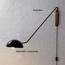 Postmodern long arm wall light for hotel and study