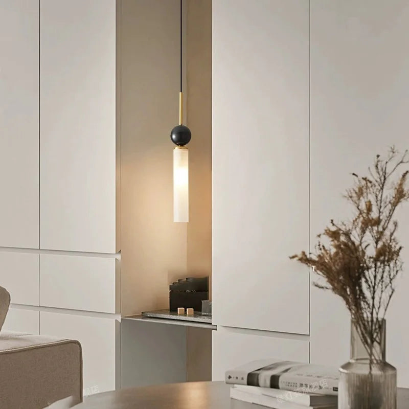 suspension en marbre naturel avec cordon réglable nouvelle collection - vue 5 sur 16