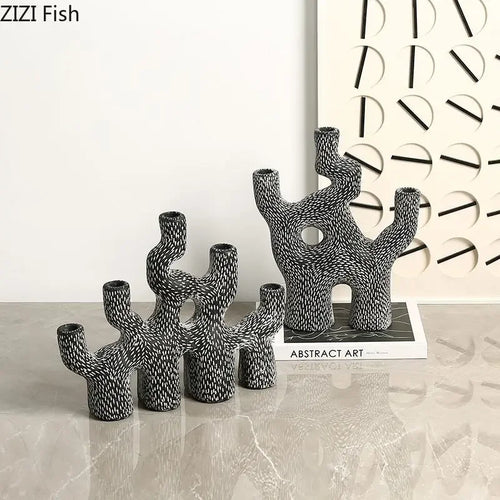 abstract alien coral candle holder for craft decoration - vue 2 sur 8