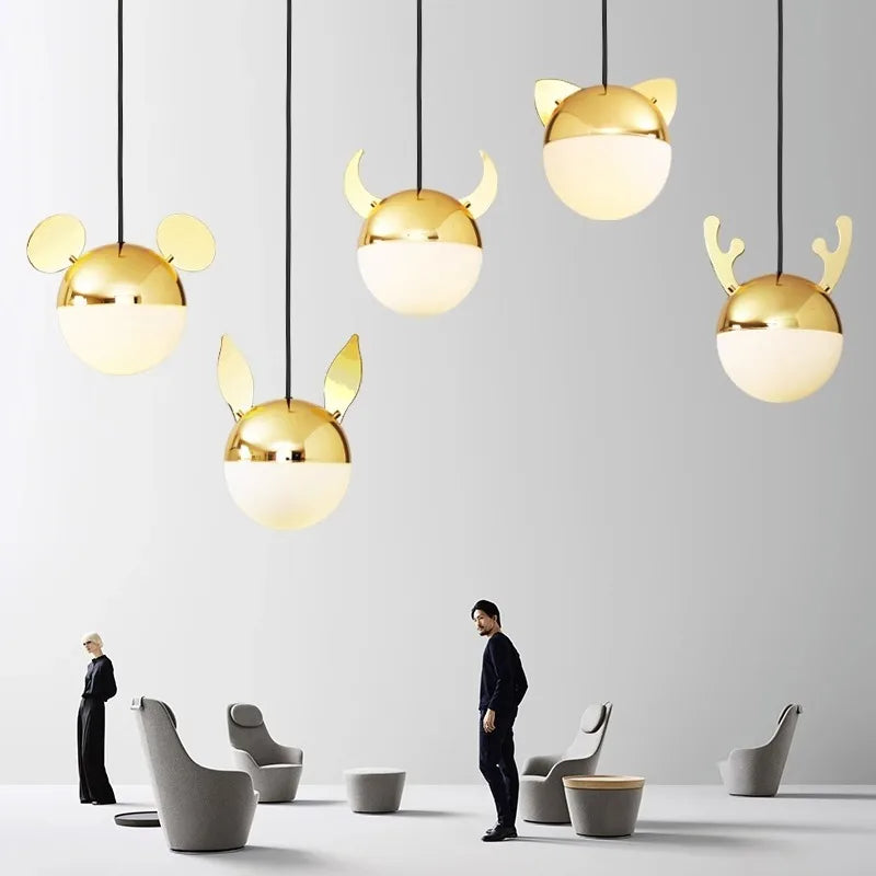 Custom nordic italian style cartoon chandelier