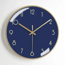modern metal wall clock, aesthetic and silent