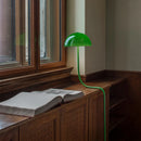 designer table lamp in the shape of a glass bean sprout