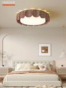 Modern wabi-sabi wood ceiling light for interior design