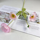 Artificial silk poppy flowers for decoration and events