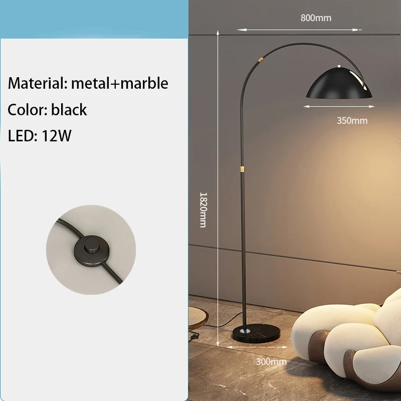 Italian designer luxury marble LED floor lamp