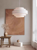 Wabi sabi fabric LED chandelier for interior decoration