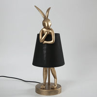 Retro resin rabbit desk lamp for interior decor