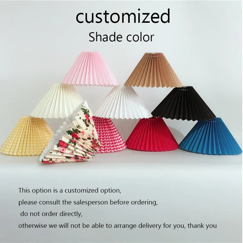 Nordic pleated fabric floor lamp handmade home decor