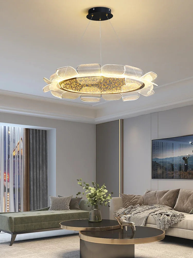 Modern acrylic pendant light for elegant interiors - vue 5 sur 9