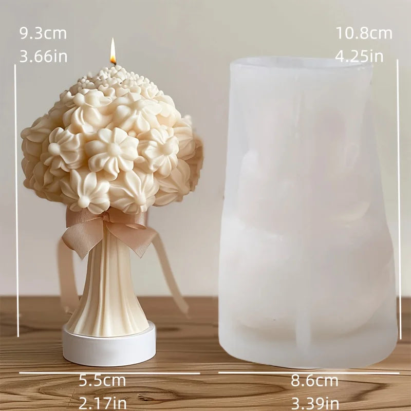 new silicone mold bouquet roses chrysanthemum peony Valentine's Day gift - vue 9 sur 18
