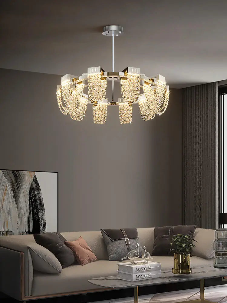 Luxury crystal pendant light for modern interior decor