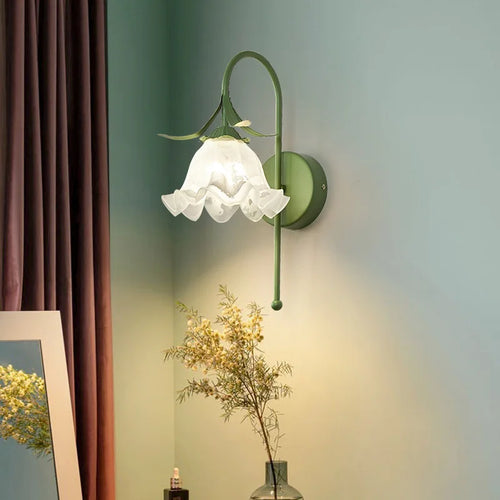 Mediterranean style glass wall light for indoor lighting - vue 2 sur 12