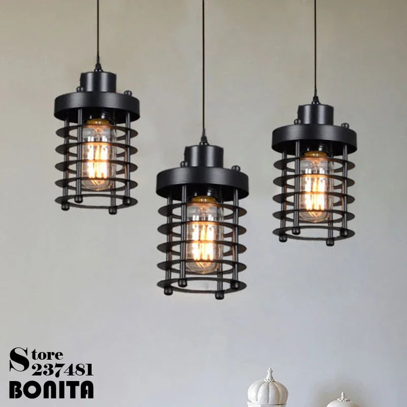 Vintage industrial nordic style iron pendant light