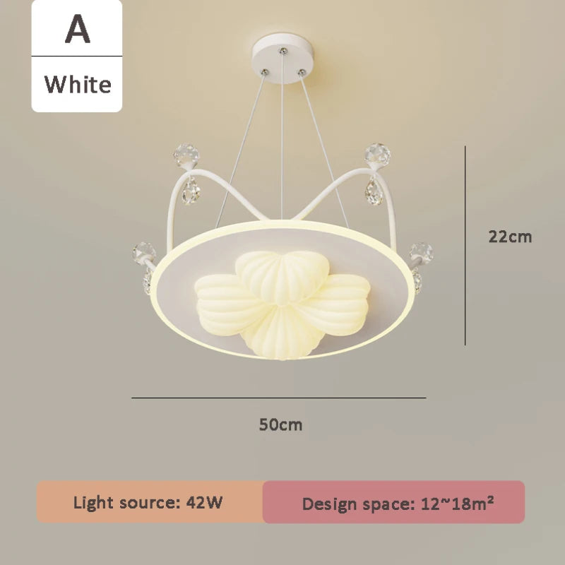 lustre nuage cristal romantique pour chambre d'enfant décoratif