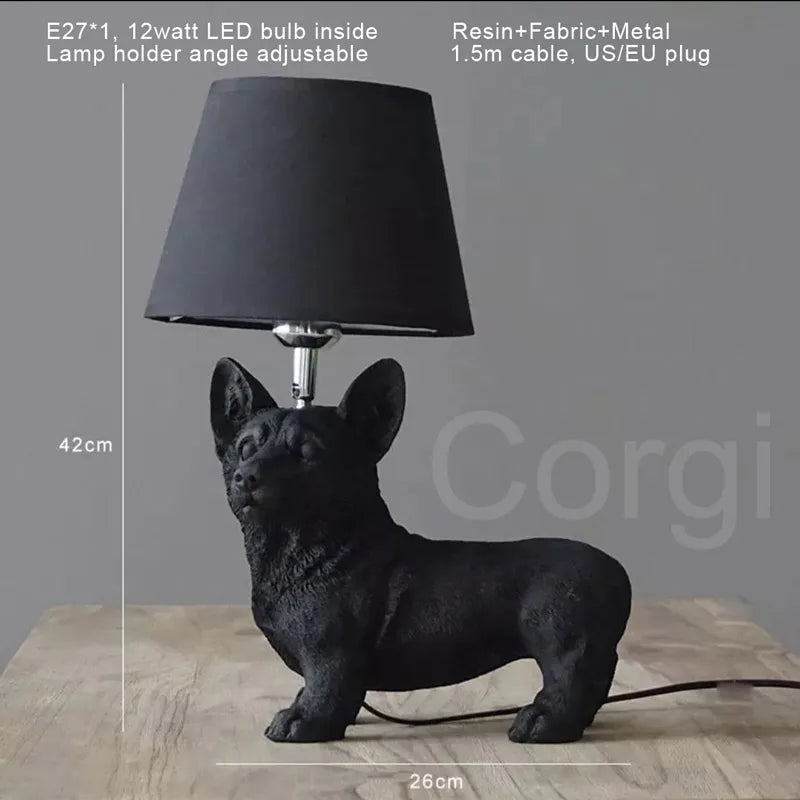 Modern LED puppy design table lamp for children - vue 12 sur 16