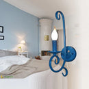 Rustic metal and iron LED wall light