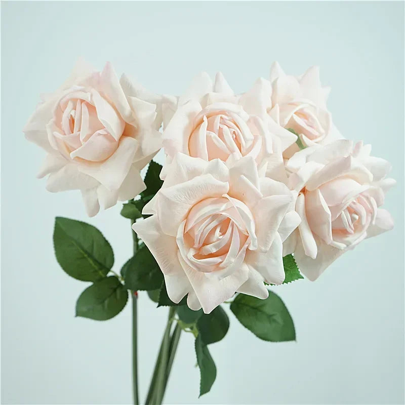Artificial latex rose branch for decoration and gifts