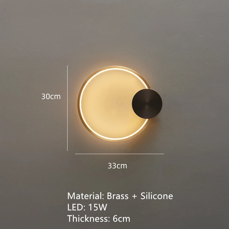 applique murale led en laiton style art déco pour intérieur moderne - vue 15 sur 23