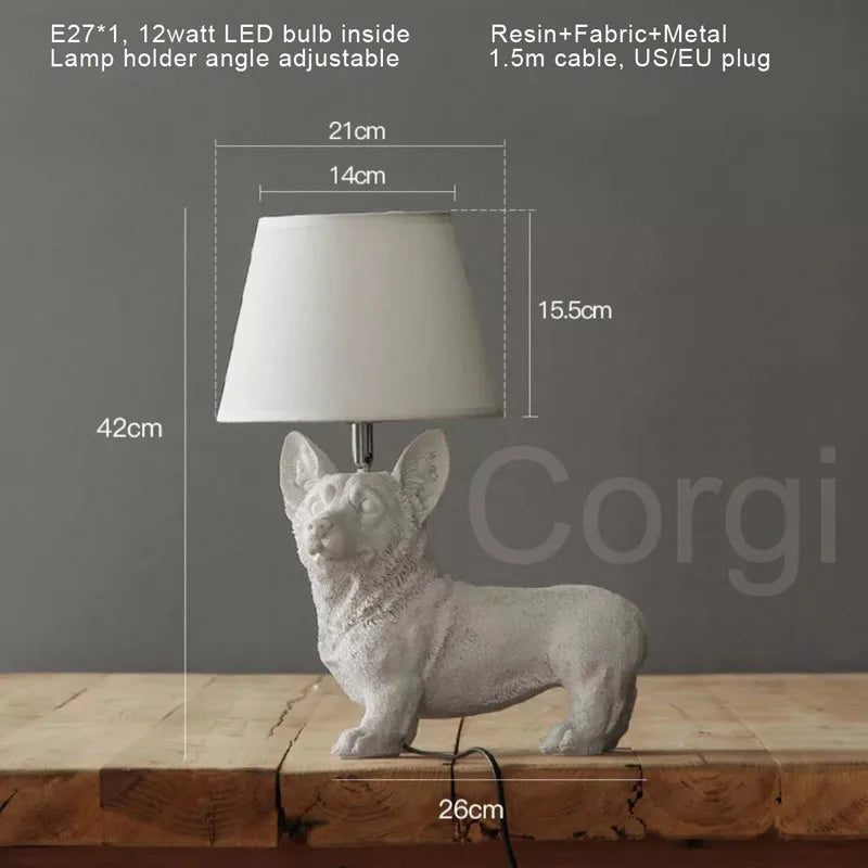 Modern LED puppy design table lamp for children - vue 11 sur 16