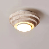 Decorative ceiling light in natural marble