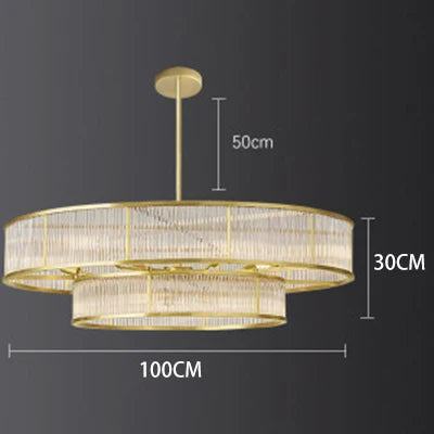 Modern gold crystal chandeliers for indoor lighting - vue 10 sur 14