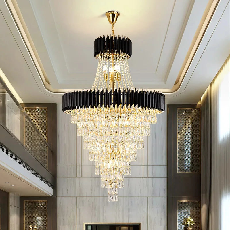 lustre en cristal de luxe pour éclairage élégant et moderne - vue 3 sur 6
