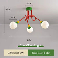 Colourful nordic chandelier for modern and simple children's room