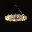 Dimmable crystal LED pendant light with magic ring