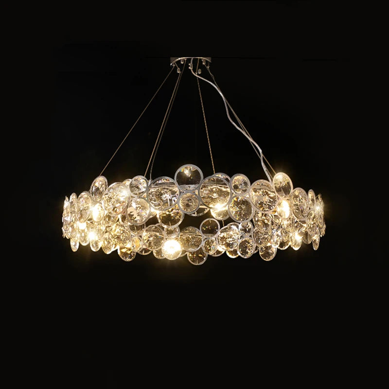 Dimmable crystal LED pendant light with magic ring - vue 10 sur 12