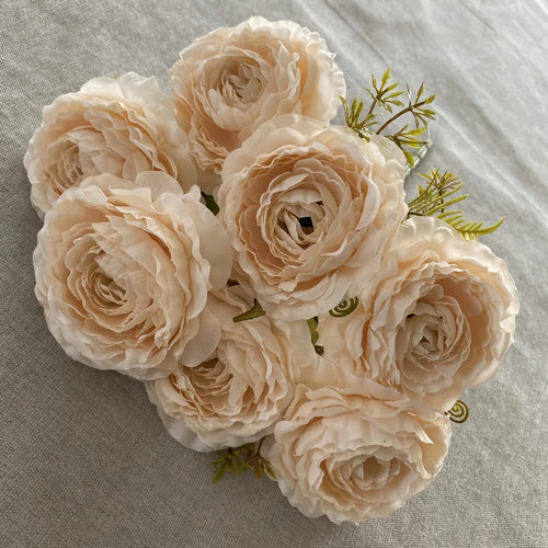 Artificial silk peony bouquet for floral decoration - vue 17 sur 17