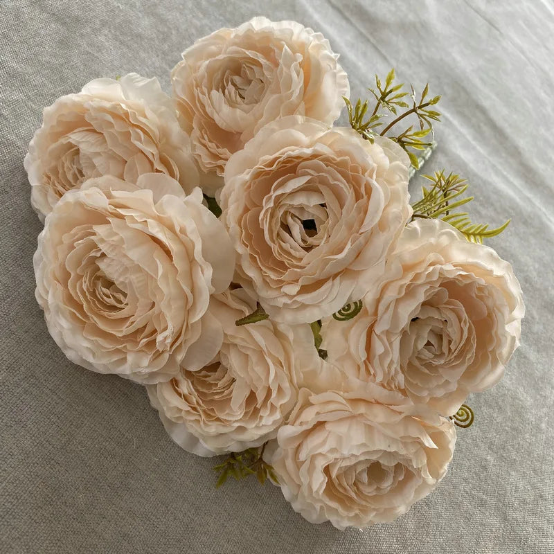 Artificial silk peony bouquet for floral decoration - vue 16 sur 17