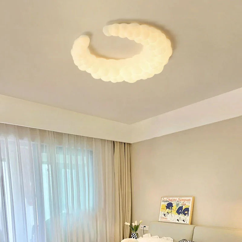 Cloud moon design chandelier for children's interior decor