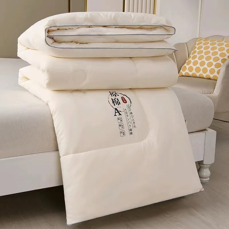 Cotton Comforter Duvet Insert - Quilted White Comforters Queen Size, All Season Down Alternative Queen Size Bedding Comforter - vue 2 sur 10